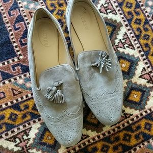 J Crew Grey Loafers